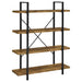 Five Star Furniture - Cole 4-Shelf Bookcase Antique Nutmeg and Black image