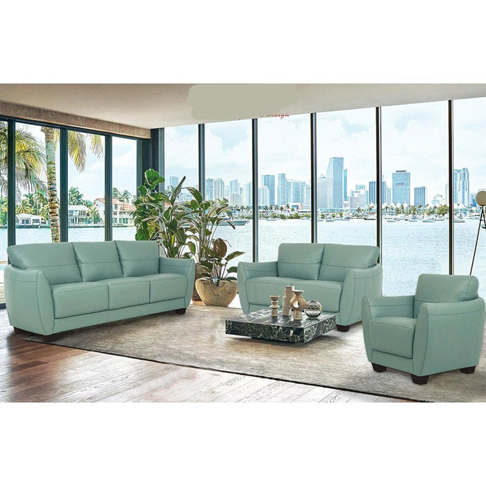 Five Star Furniture - Valeria Watery Leather 3-Piece Living Room Set