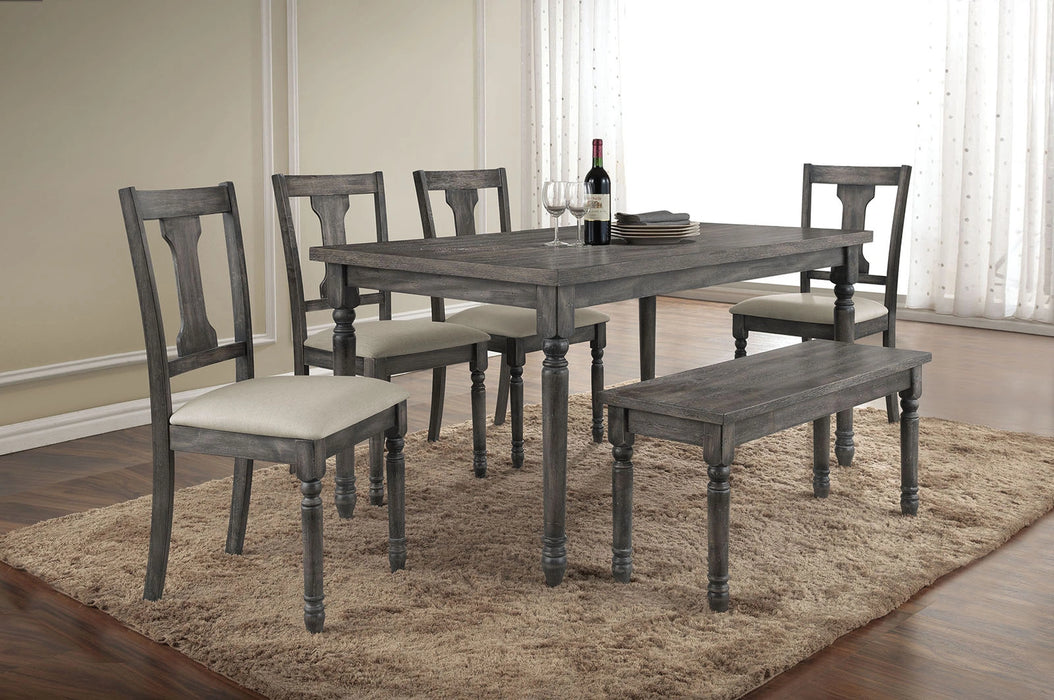Five Star Furniture - Acme Furniture Wallace Bench in Weathered Gray 71438