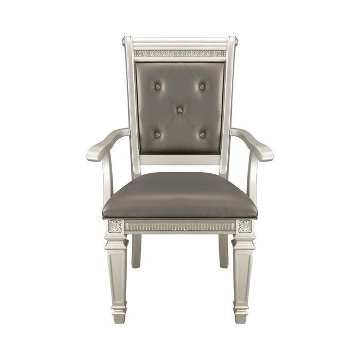 Five Star Furniture - Bevelle Arm Chair in Silver (Set of 2) 1958A