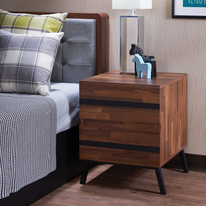 Five Star Furniture - Karine Walnut & Black End Table
