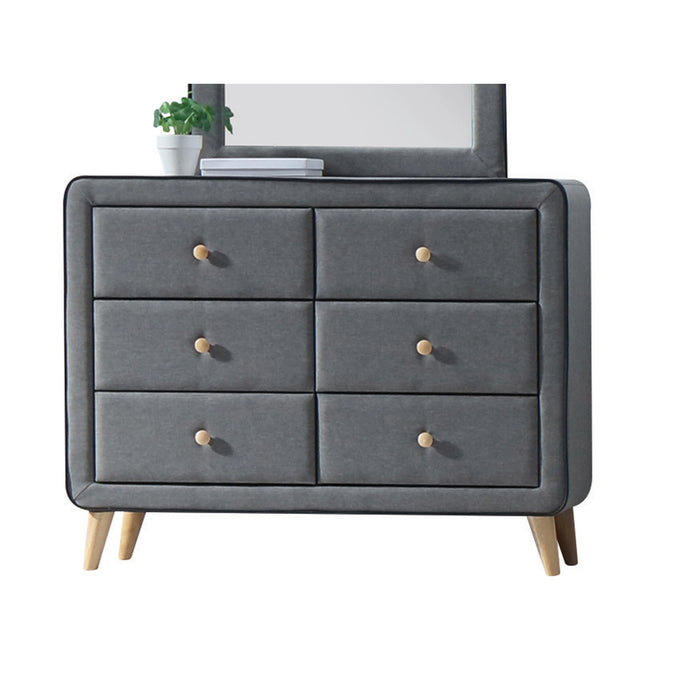 Five Star Furniture - Valda Light Gray Fabric Dresser