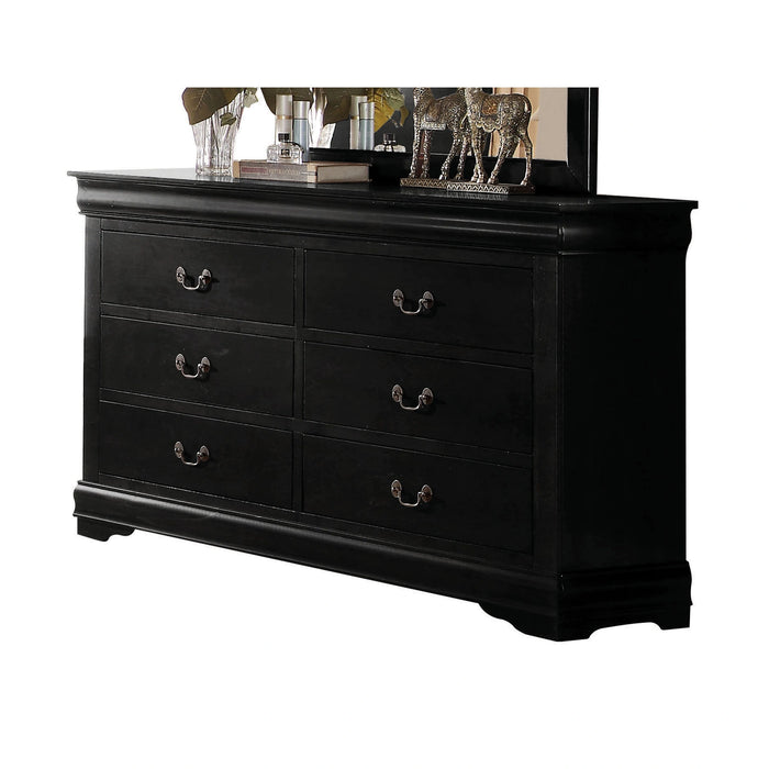 Five Star Furniture - Louis Philippe Black Dresser