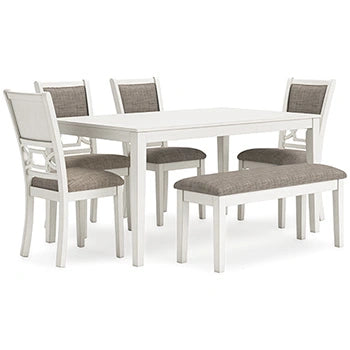 Five Star Furniture - Erinberg Dining Table and 4 Chairs and Bench (Set of 6)