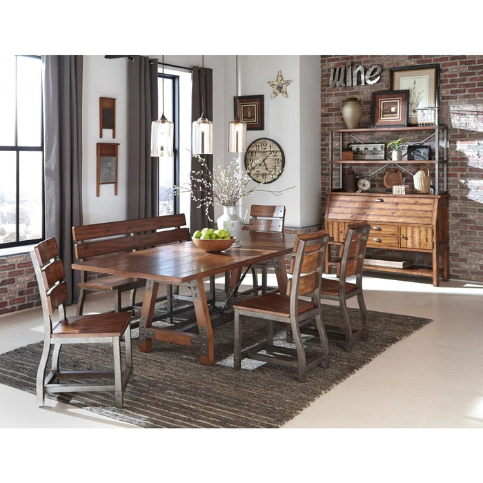 Five Star Furniture - Holverson Bench w/ Back in Rustic Brown 1715-BH