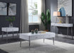 Five Star Furniture - Weizor White High Gloss & Chrome Coffee Table image