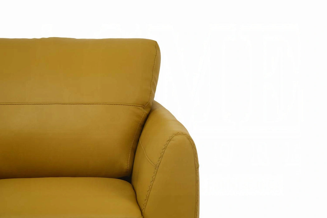 Five Star Furniture - Valeria Mustard Leather Sofa