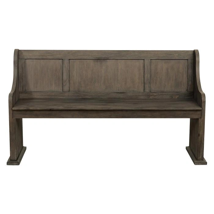Five Star Furniture - Toulon Bench with Curved Arms in Dark Pewter 5438-14A