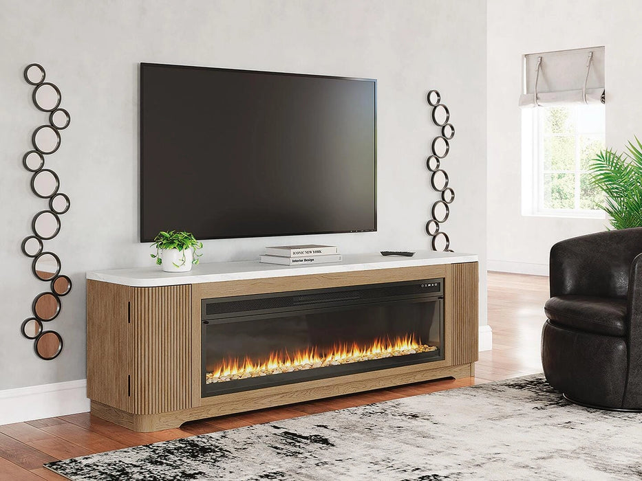 Five Star Furniture - Camdill 80" TV Stand with Electric Fireplace