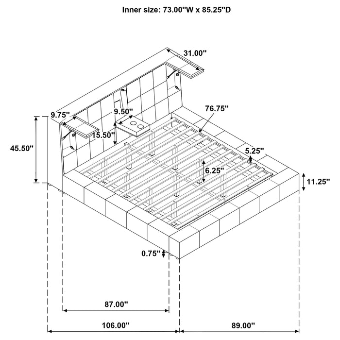 Five Star Furniture - Dreux Panel Platform Bed