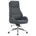 Five Star Furniture - Cruz Upholstered Office Chair with Padded Seat Grey and Chrome image