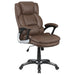 Five Star Furniture - Nerris Adjustable Height Office Chair with Padded Arm Brown and Black image