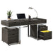 Five Star Furniture - Noorvik 3-piece Writing Desk Set Dark Oak and Chrome image