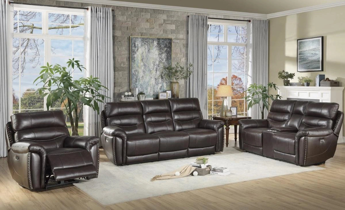 Five Star Furniture - Lance Power Double Reclining Loveseat with Power Headrests in Brown 9527BRW-2PWH