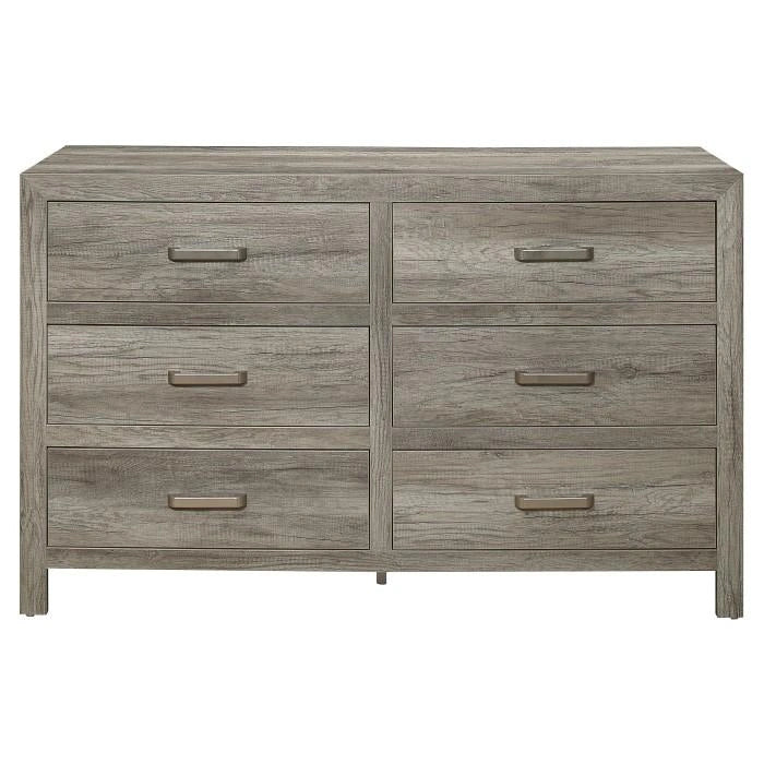 Five Star Furniture - Mandan 6 Drawer Dresser in Weathered Gray 1910GY-5