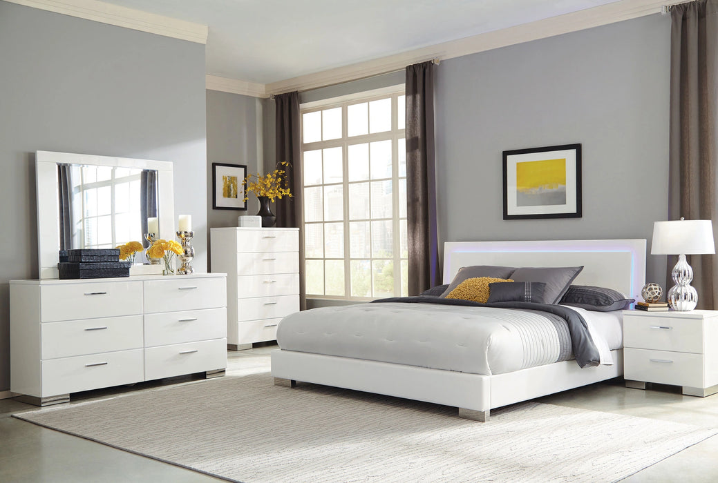 Five Star Furniture - Felicity Panel Bed with LED Lighting