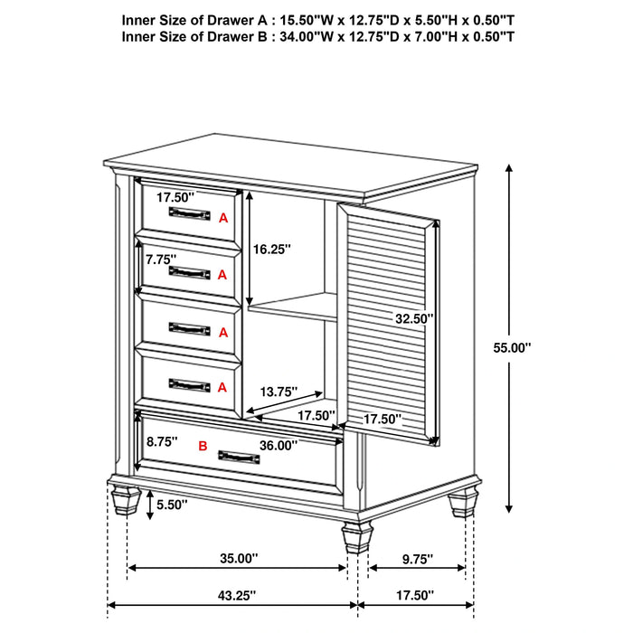 Five Star Furniture - Franco Door Chest