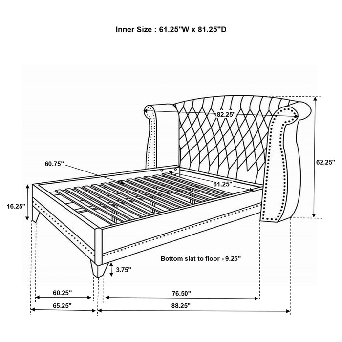 Five Star Furniture - Barzini Wingback Platform Bed