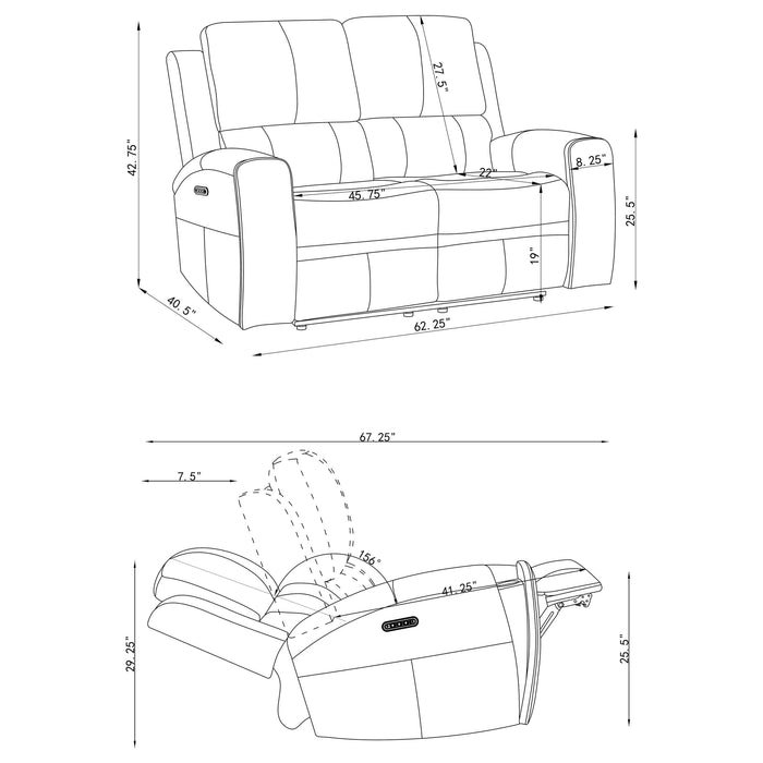 Five Star Furniture - Brickston Triple Power Reclining Sofa Set