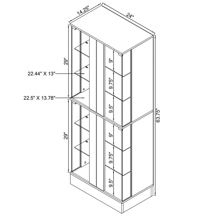 Five Star Furniture - Cabra Curio Cabinet with LED Lighting