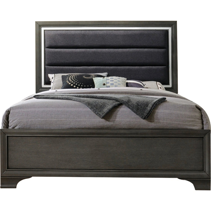 Five Star Furniture - Acme Furniture Carine II Queen Panel Bed in Gray 26260Q