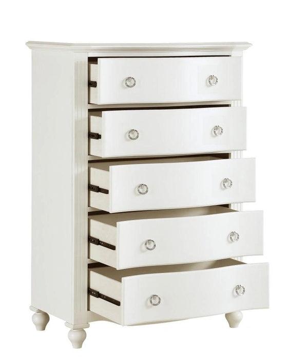 Five Star Furniture - Meghan 5 Drawer Chest in White 2058WH-9