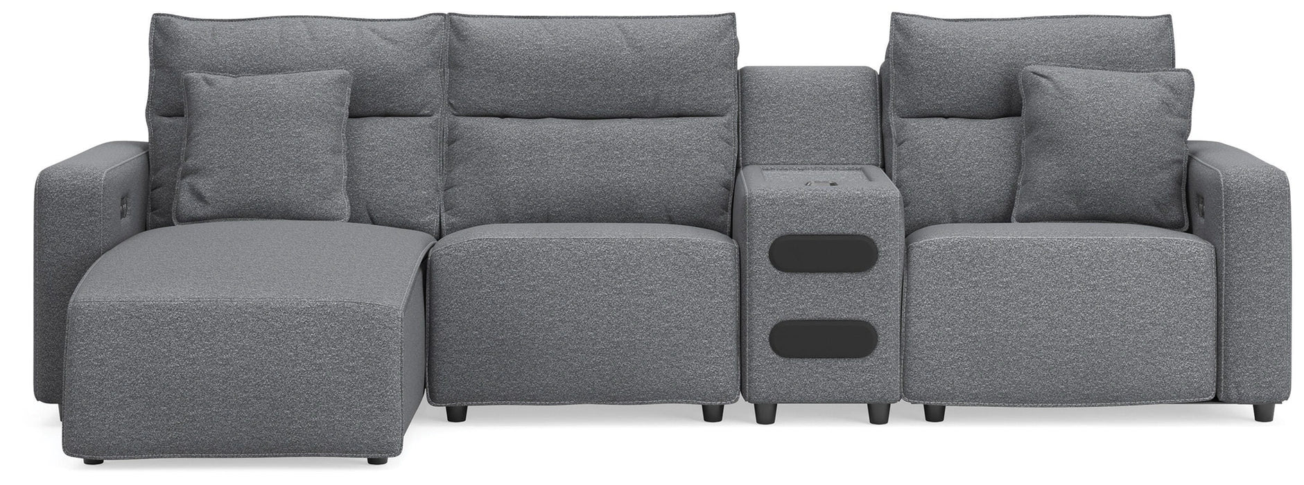 Five Star Furniture - Modmax II Reclining Sectional with Chaise and Audio Console