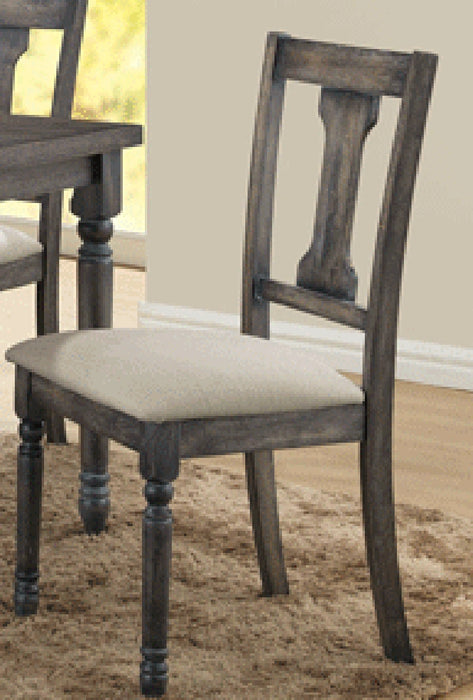 Five Star Furniture - Acme Furniture Wallace Side Chair in Tan and Weathered Gray (Set of 2) 71437