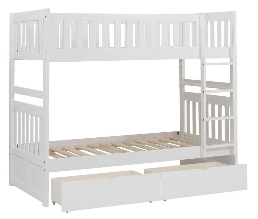 Five Star Furniture - Galen Twin/Twin Bunk Bed w/ Storage Boxes in White B2053W-1*T