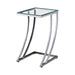 Five Star Furniture - Cayden Rectangular Top Accent Table Chrome and Clear image