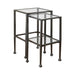 Five Star Furniture - Leilani 2-piece Glass Top Nesting Tables Black image