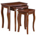 Five Star Furniture - Daphne 3-piece Curved Leg Nesting Tables Warm Brown image