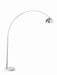 Five Star Furniture - Krester Arched Floor Lamp Brushed Steel and Chrome image