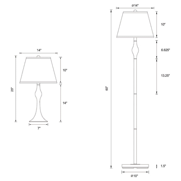 Five Star Furniture - Griffin Floor and Table Lamp Set