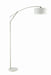 Five Star Furniture - Moniz Adjustable Arched Arm Floor Lamp Chrome and White image