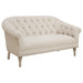 Five Star Furniture - Billie Tufted Back Settee with Roll Arm Natural image