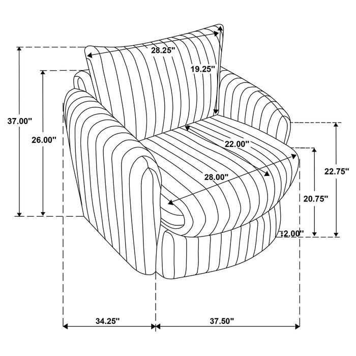 Five Star Furniture - Sarco Swivel Accent Chair