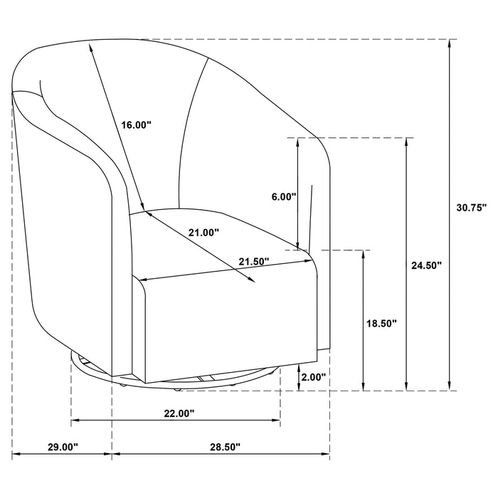 Five Star Furniture - Mossbrook Swivel Accent Chair