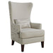 Five Star Furniture - Pippin Curved Arm High Back Accent Chair Cream image