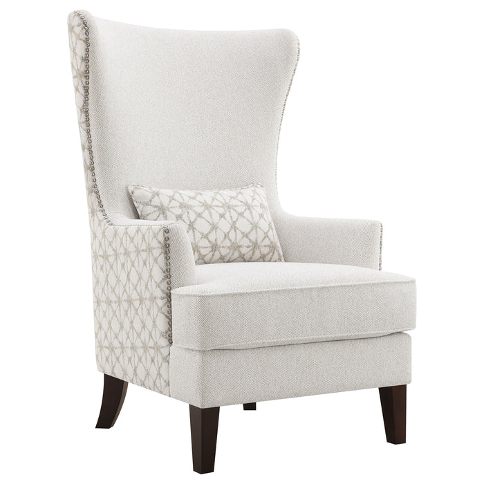 Five Star Furniture - Pippin Upholstered Wingback Accent Chair Latte