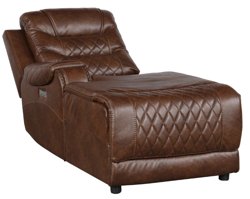 Five Star Furniture - Putnam Power Left Side Reclining Chaise with USB Port in Brown 9405BR-LCPW