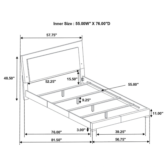 Five Star Furniture - Felicity Panel Bed with LED Lighting
