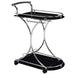 Five Star Furniture - Elfman 2-shelve Serving Cart Chrome and Black image