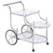 Five Star Furniture - Sarandon 3-tier Serving Cart Chrome and Clear image