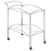 Five Star Furniture - Shadix 2-tier Serving Cart with Glass Top Chrome and Clear image