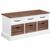 Five Star Furniture - Alma 3-drawer Storage Bench Weathered Brown and White image