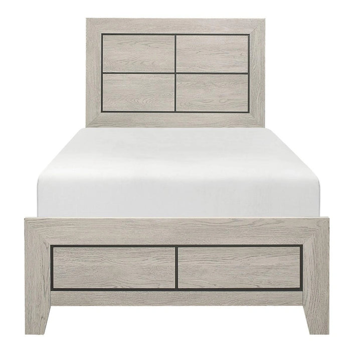 Five Star Furniture - Quinby Twin Panel Bed in Light Brown 1525T-1