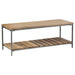 Five Star Furniture - Gerbera Accent Bench with Slat Shelf Natural and Gunmetal image