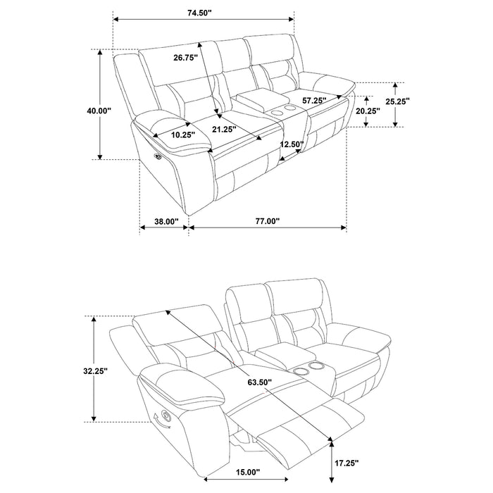 Five Star Furniture - Greer Reclining Glider Loveseat