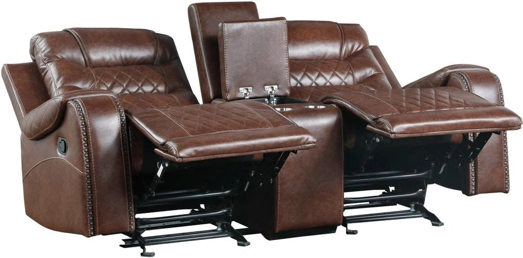 Five Star Furniture - Putnam Double Glider Reclining Loveseat in Brown 9405BR-2